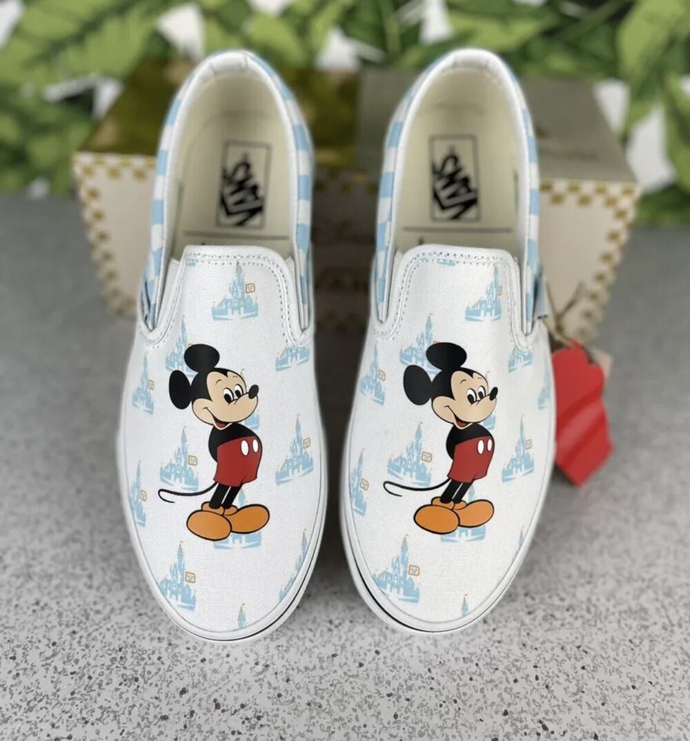 Disney 50th Anniversary Vans Collaboration Mickey Classic Slip Shoes Mens Size 9